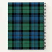 Gepersonaliseerd startpunt Tartan Campbell Pset Notitieboek (Achterkant)