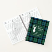 Gepersonaliseerd startpunt Tartan Campbell Pset Notitieboek (Binnen)