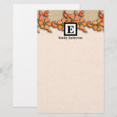 Gepersonaliseerd | Stationaire bloemen Briefpapier (Voorkant / Achterkant)