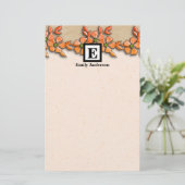 Gepersonaliseerd | Stationaire bloemen Briefpapier (Staand voorkant)