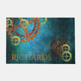 Gepersonaliseerd steampunk Rusty Gears Deurmat