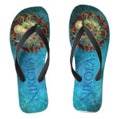 Gepersonaliseerd steampunk Rusty Gears Teenslippers (Voetbed)