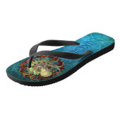 Gepersonaliseerd steampunk Rusty Gears Teenslippers (Schuin)