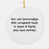 Gepersonaliseerd Stick Figuur Kinder Familie Ornam Keramisch Ornament (Achterkant)