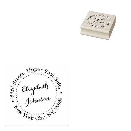 Gepersonaliseerd stijlvol elegant script retour ad rubberstempel (Gestempeld)