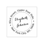 Gepersonaliseerd stijlvol elegant script retour ad rubberstempel (Afrduk)