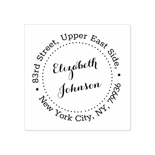 Gepersonaliseerd stijlvol elegant script retour ad rubberstempel (Afrduk)