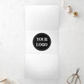 Gepersonaliseerd, stijlvol, modern en minimaal drieluik wenskaart (Binnen)