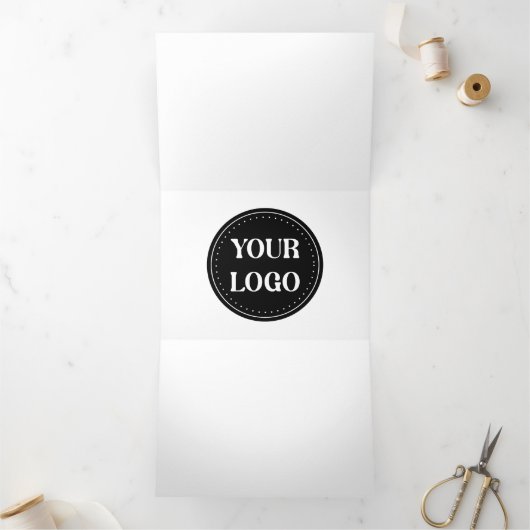 Gepersonaliseerd, stijlvol, modern en minimaal drieluik wenskaart (Binnen)