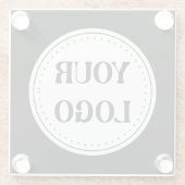 Gepersonaliseerd, stijlvol, modern en minimaal glazen onderzetter (Achterkant)