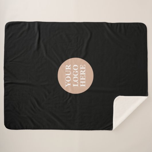 Gepersonaliseerd, stijlvol, modern en minimaal sherpa deken (Voorkant (horizontaal))