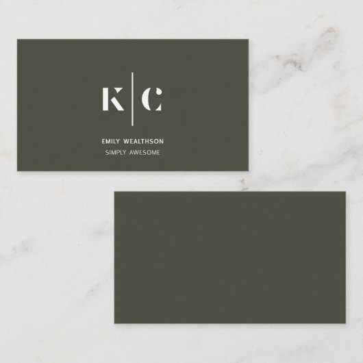 Gepersonaliseerd, stijlvol, modern en minimaal visitekaartje (Voorkant / Achterkant)