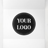 Gepersonaliseerd, stijlvol, modern & minimaal drieluik wenskaart (Binnenkant midden)