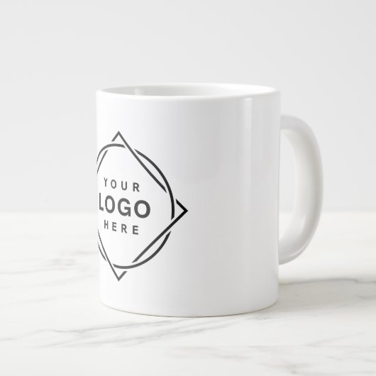 Gepersonaliseerd, stijlvol, modern & minimaal grote koffiekop (Voorkant rechts)