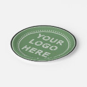 Gepersonaliseerd, stijlvol, modern & minimaal papieren bordje (Gekanteld)