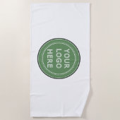 Gepersonaliseerd, stijlvol, modern & minimaal strandlaken (Voorkant)