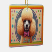 Gepersonaliseerd Stijlvolle Schattigee Poodle Dog  Keramisch Ornament (Rechts)