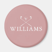 Gepersonaliseerd stoffig Roos Roze Naam Golfclubs Magneet (Voorkant)