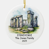 Gepersonaliseerd Stonehenge Ornament, Engeland Keramisch Ornament (Voorkant)