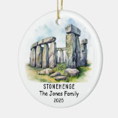 Gepersonaliseerd Stonehenge Ornament, Engeland Keramisch Ornament (Links)