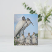 Gepersonaliseerd "Stork Family" Briefkaart (Staand voorkant)