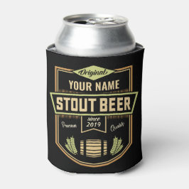 Gepersonaliseerd Stout Donker Bier Brouwen Label B Blikjeskoeler