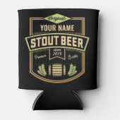 Gepersonaliseerd Stout Donker Bier Brouwen Label B Blikjeskoeler (Voorkant)