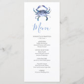 Gepersonaliseerd Strand Bruiloft Menu Kaart (Voorkant)