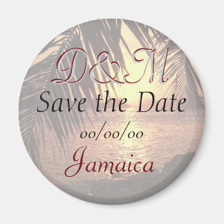 Gepersonaliseerd Strand Bruiloft Save the Date Mag Magneet
