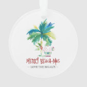 Gepersonaliseerd Strand Kerstversieringen Ornament (achterkant)