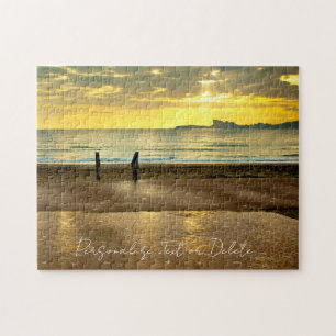 Gepersonaliseerd strand landschap zomersonsonderga legpuzzel