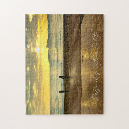Gepersonaliseerd strand landschap zomersonsonderga legpuzzel
