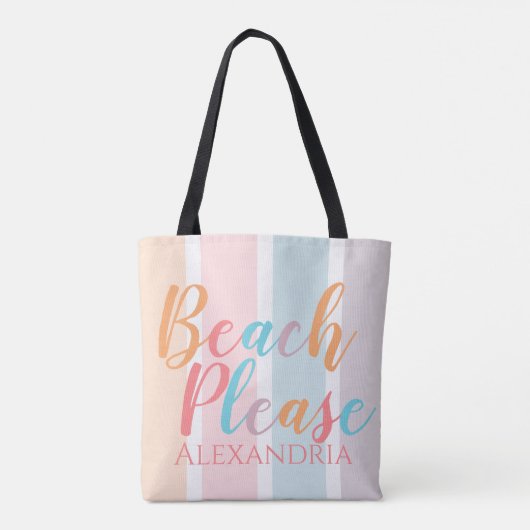 Gepersonaliseerd strand Please Beach Tote Bag (Achterkant)