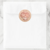 Gepersonaliseerd strand Save the Date Envelope Sea Ronde Sticker (Tas)
