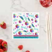 Gepersonaliseerd strandfeest servetten (Insitu)