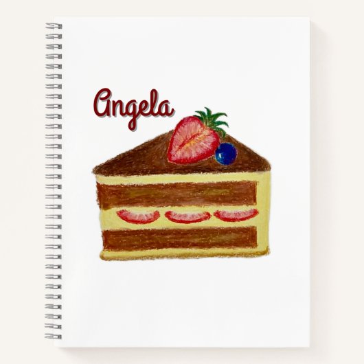 Gepersonaliseerd Strawberry Cheesecake Deluxe Noti Notitieboek (Voorkant)