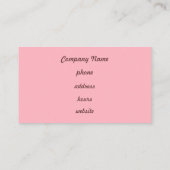 Gepersonaliseerd Strawberry Pink Gingham Visitekaa Visitekaartje (Achterkant)