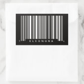 Gepersonaliseerd streepjescode gestreepte ontwerp rechthoekige sticker (Tas)