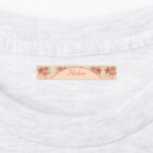 Gepersonaliseerd strijkijzer op bloemenkledinglabe labels (Aangebracht)