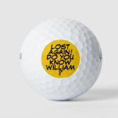 Gepersonaliseerd stripboek Pop Art Bericht Golfballen (Voorkant)