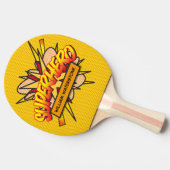 Gepersonaliseerd stripboek Superheld Grappig Moder Tafeltennisbatje (Zijkant)