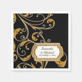 Gepersonaliseerd Stropdas Glam Old Hollywood Regen Servetten (Voorkant)