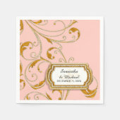 Gepersonaliseerd Stropdas Glam Old Hollywood Regen Servetten (Voorkant)