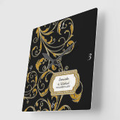 Gepersonaliseerd Stropdas Glam Old Hollywood Regen Vierkante Klok (Hoek)