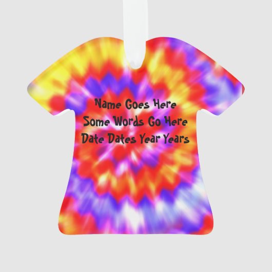 Gepersonaliseerd Stropdas met T-Shirt kerstversier Ornament (achterkant)