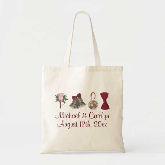 Gepersonaliseerd Stropdas Tas van de Bells Flowers (Voorkant)