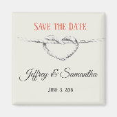 Gepersonaliseerd Stropdas van de knoop / Save the  Magneet (Voorkant)