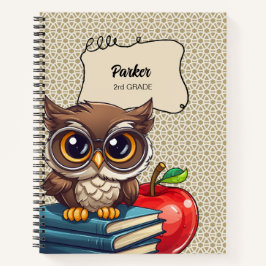 Gepersonaliseerd studentenboek Uil School Notitieb Notitieboek