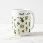 Gepersonaliseerd Succulent en Cactus in een Pastpa Koffiemok (Voorkant rechts)