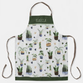Gepersonaliseerd Succulent & Potted Plant Pattern Schort (Voorkant)
